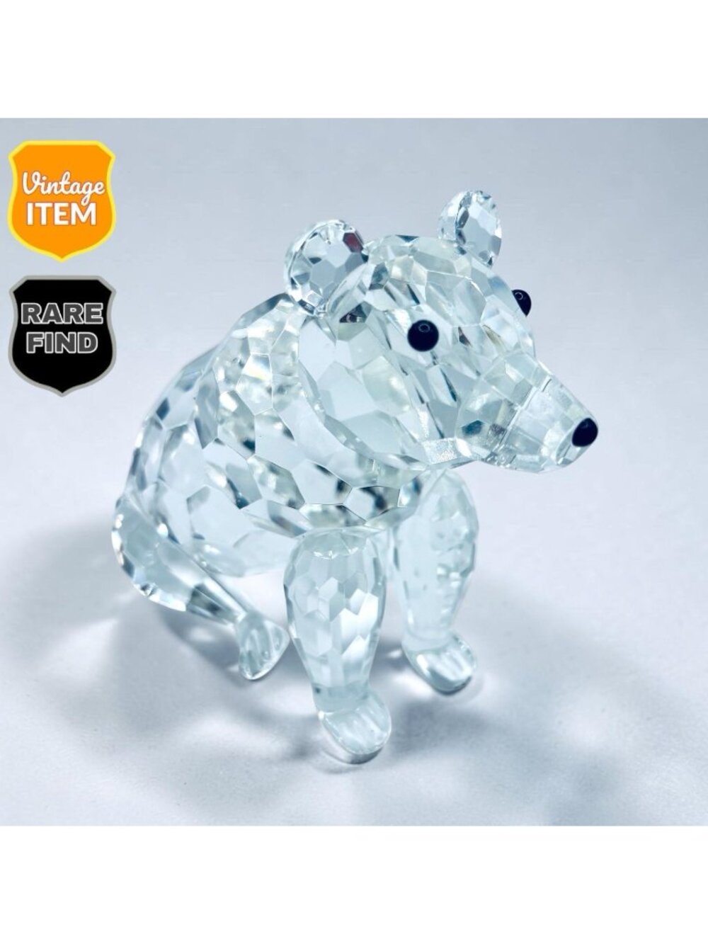 Vintage Shannon Crystal Design Large Swarovski-Style Christmas Polar Bear. RARE!